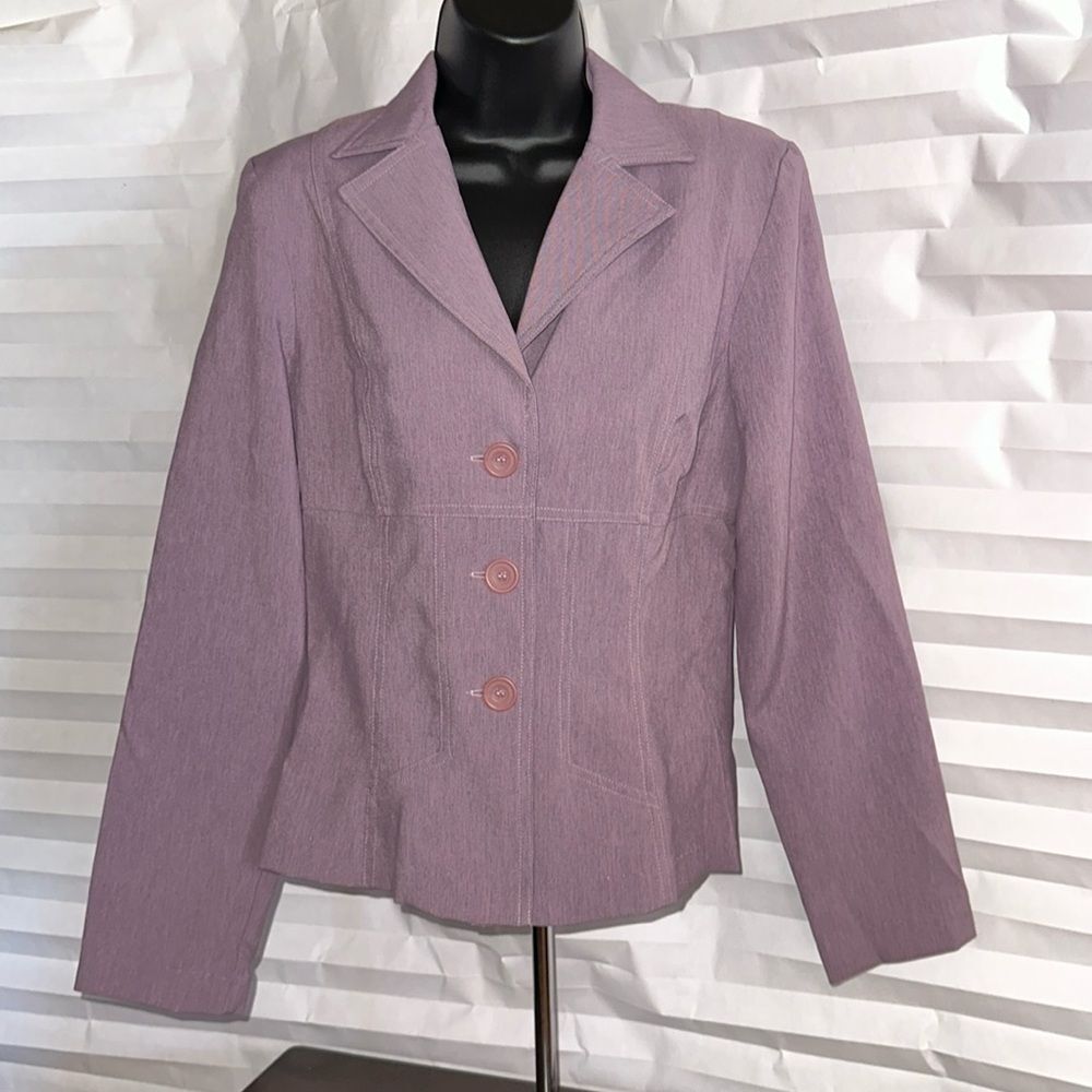 Windsor Women’s Lavender Blazer Size 9 Notched Collar Dressy Jacket